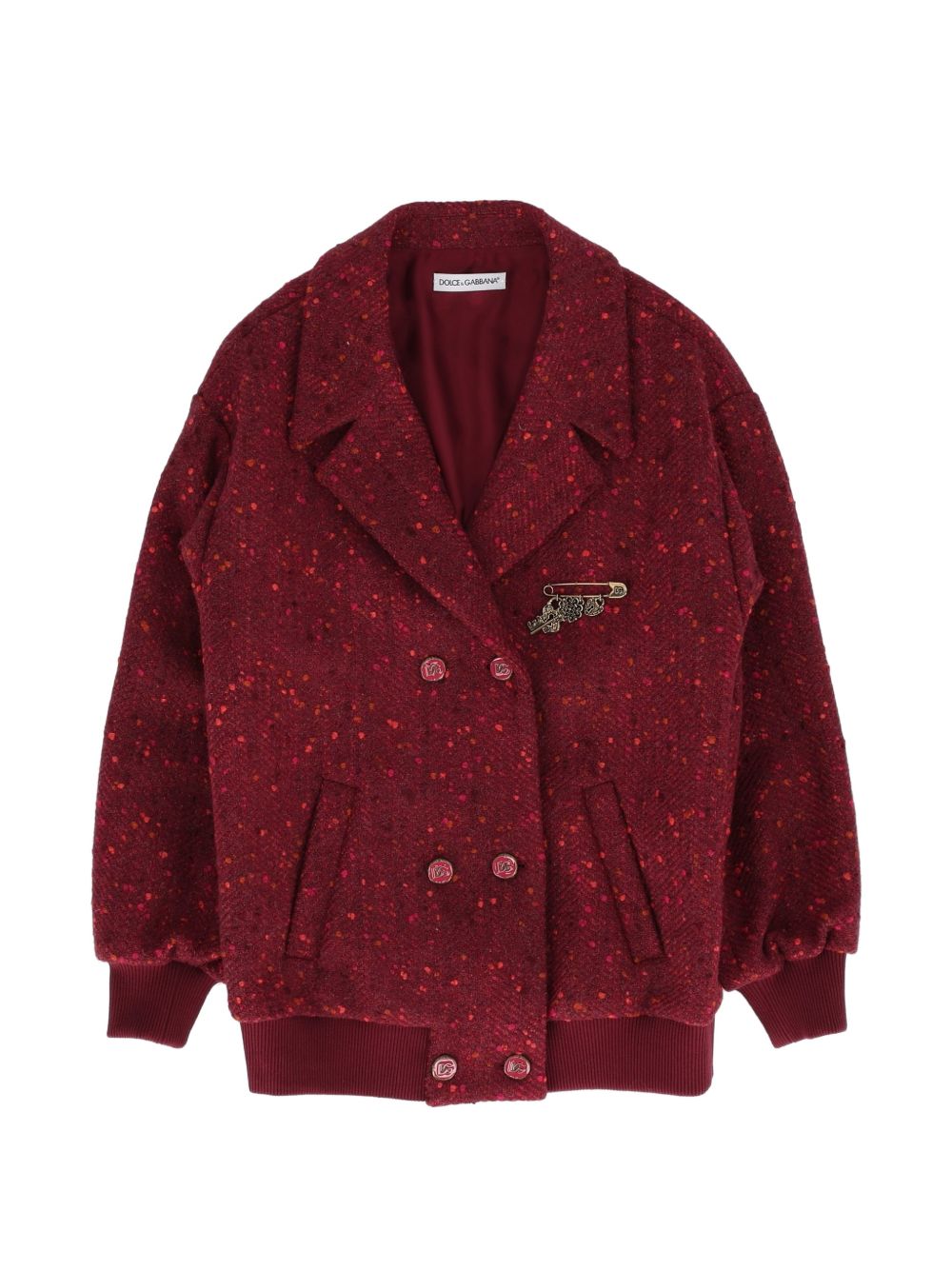 Giacca per bambina Dolce &amp; Gabbana Kids in bouclè L53B05FCZAU S8030 DOLCE &amp; GABBANA KIDS 