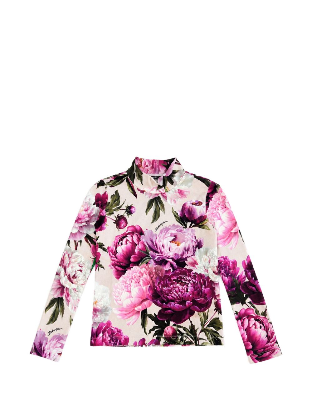 Lupetto per bambina Dolce &amp; Gabbana Kids floreale L5JTLEG7QZU HF6FZ DOLCE &amp; GABBANA KIDS 