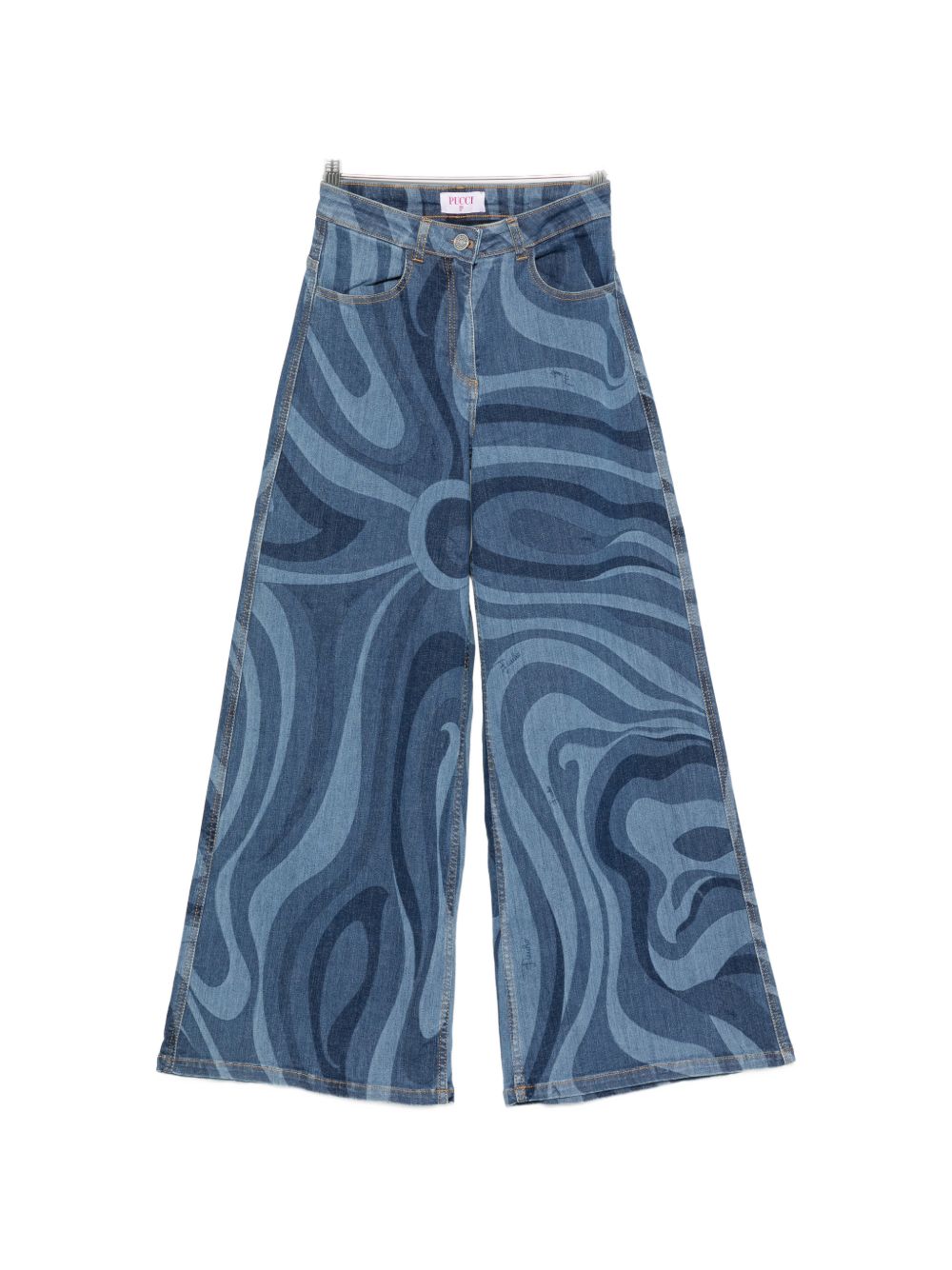 Jeans per bambina Emilio Pucci Junior gamba larga PZ6B20Z3664 620 EMILIO PUCCI JUNIOR 