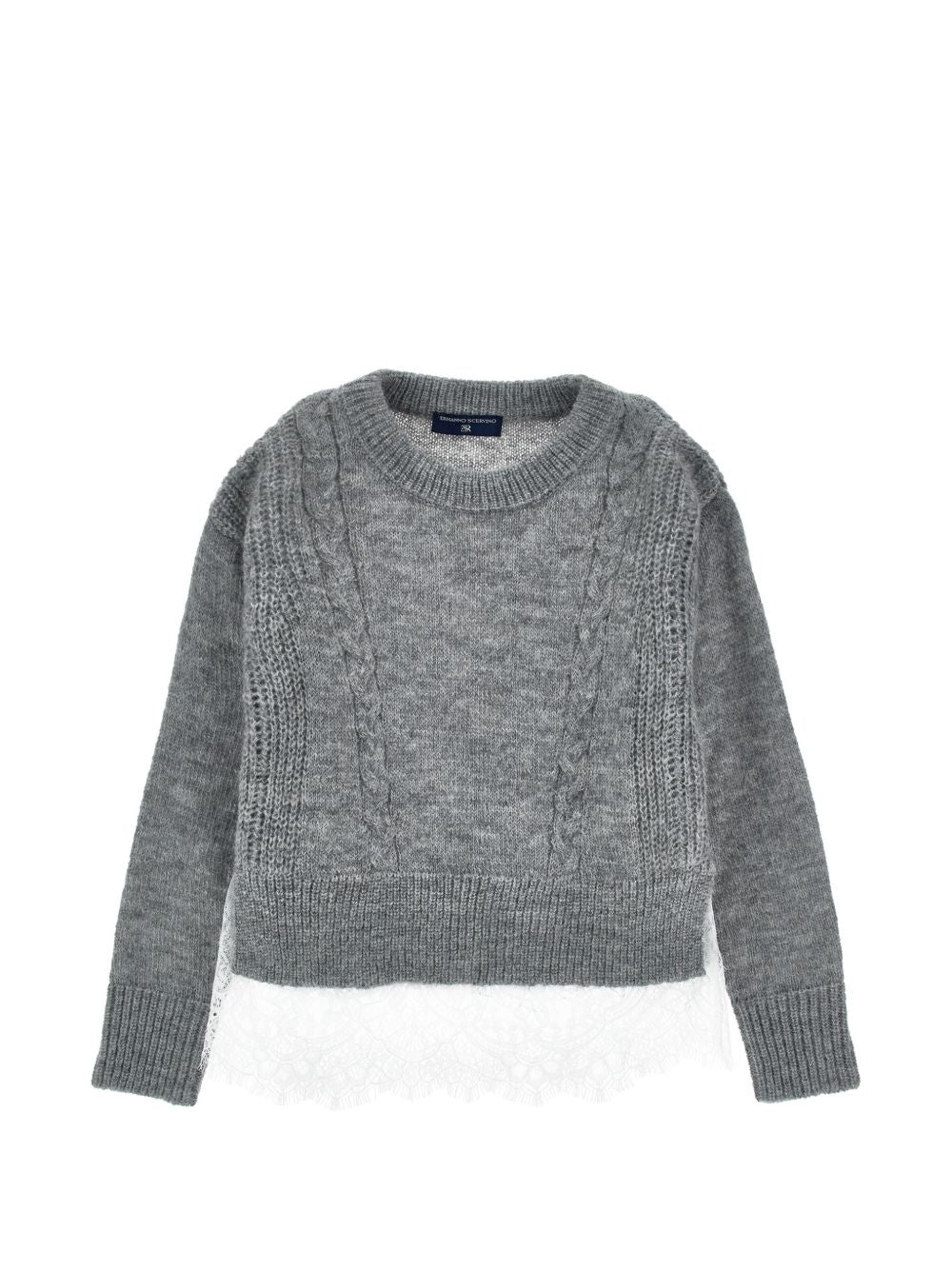 Maglione per bambina Ermanno Scervino Kids con pizzo Z9H6048710 0032 ERMANNO SCERVINO KIDS 