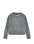 Maglione per bambina Ermanno Scervino Kids con pizzo Z9H6048710 0032 ERMANNO SCERVINO KIDS 