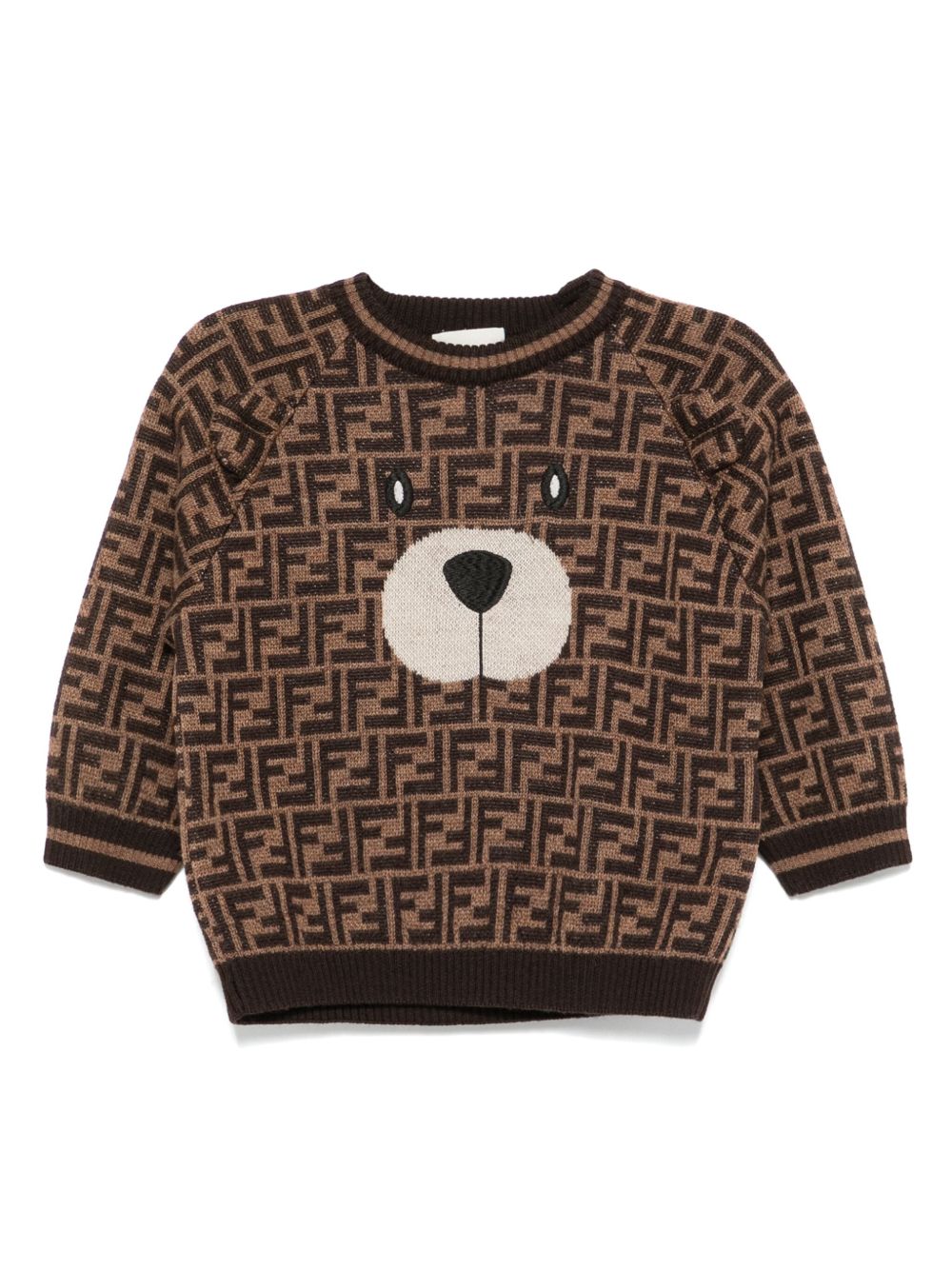 Maglione per neonato Fendi Kids con orsetto BUG188ATRQ F15B6 FENDI KIDS 