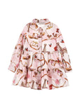 Abito per bambina Monnalisa con stampa 11H9128622 094F MONNALISA 