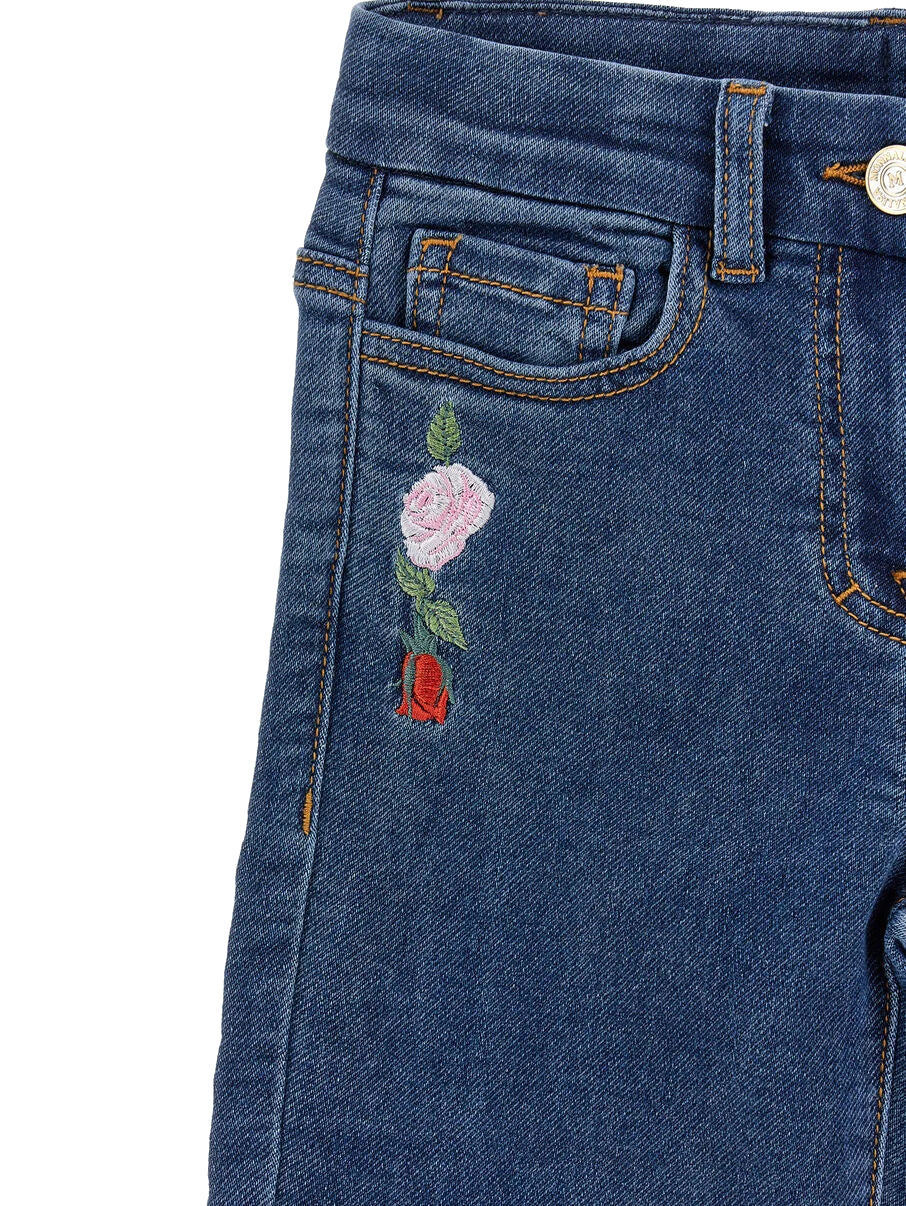 Jeans per bambina Monnalisa con ricamo 19H400RU8042 0055 MONNALISA 