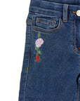 Jeans per bambina Monnalisa con ricamo 19H400RU8042 0055 MONNALISA 