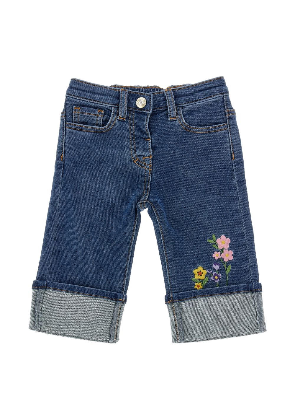 Jeans per neonata Monnalisa con ricamo 39H4088042 0055 MONNALISA 