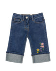 Jeans per neonata Monnalisa con ricamo 39H4088042 0055 MONNALISA 