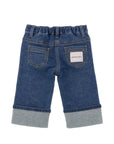 Jeans per neonata Monnalisa con ricamo 39H4088042 0055 MONNALISA 