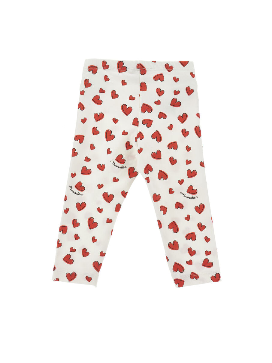 Leggings per bambina Monnalisa con cuori 39H411NP8714 0143 MONNALISA 