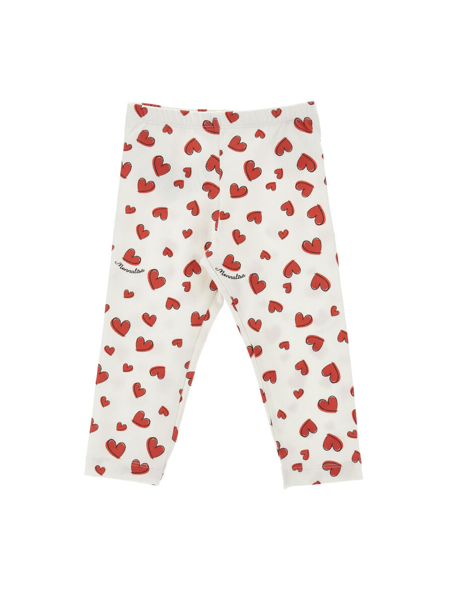 Leggings per bambina Monnalisa con cuori 39H411NP8714 0143 MONNALISA 