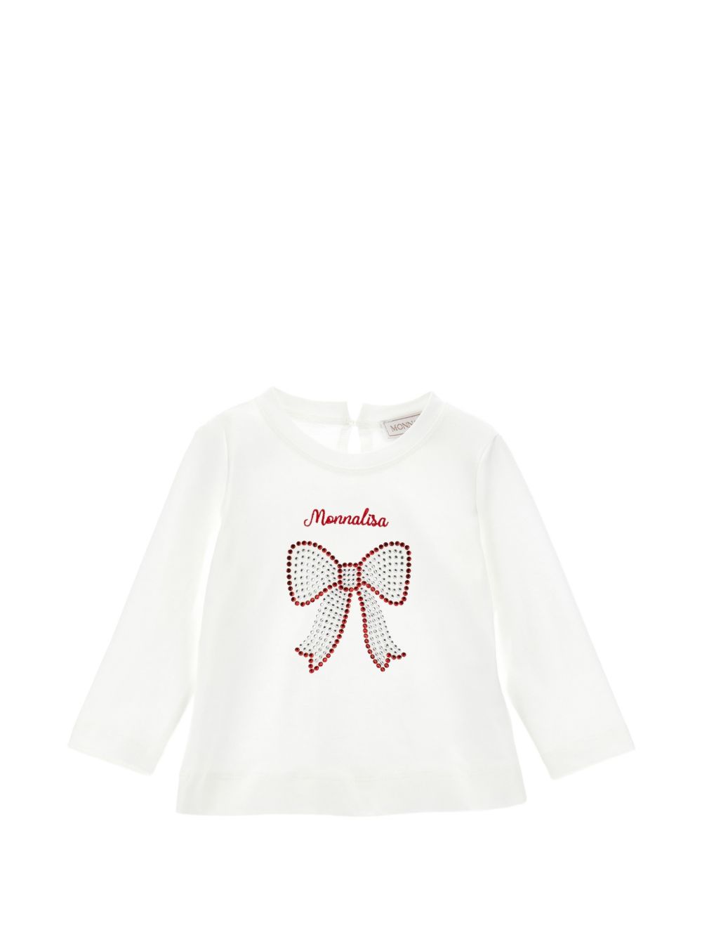 T-shirt per neonata Monnalisa con strass 39H6208002 0143 MONNALISA 