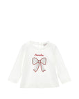 T-shirt per neonata Monnalisa con strass 39H6208002 0143 MONNALISA 