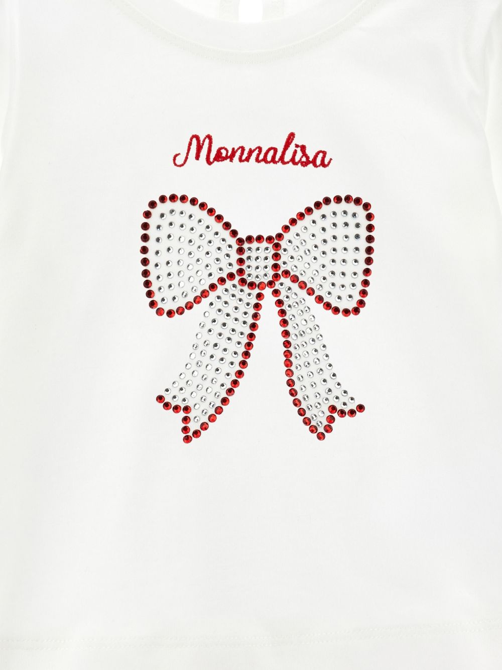 T-shirt per neonata Monnalisa con strass 39H6208002 0143 MONNALISA 