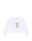 Felpa per bambina Moschino Kids con stampa HAF06GLDA66 10101 MOSCHINO KIDS 