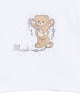 Felpa per bambina Moschino Kids con stampa HAF06GLDA66 10101 MOSCHINO KIDS 