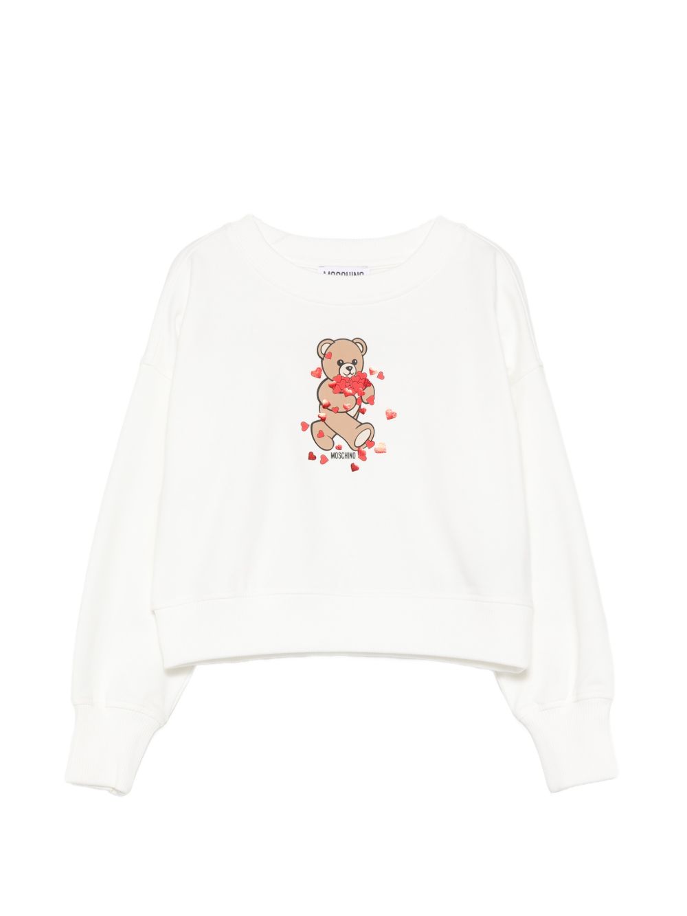 Felpa per bambina Moschino Kids con teddy HBF06GLDA63 10063 MOSCHINO KIDS 