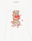 Felpa per bambina Moschino Kids con teddy HBF06GLDA63 10063 MOSCHINO KIDS 