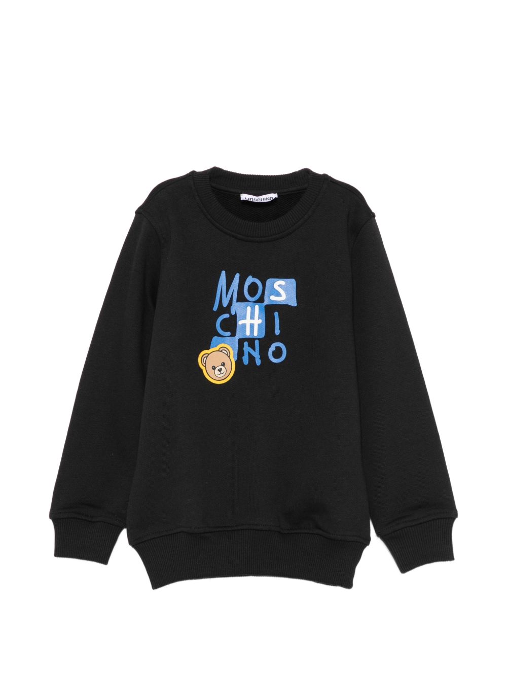 Felpa per bambino Moschino Kids con stampa HZF08VLCA77 60100 MOSCHINO KIDS 