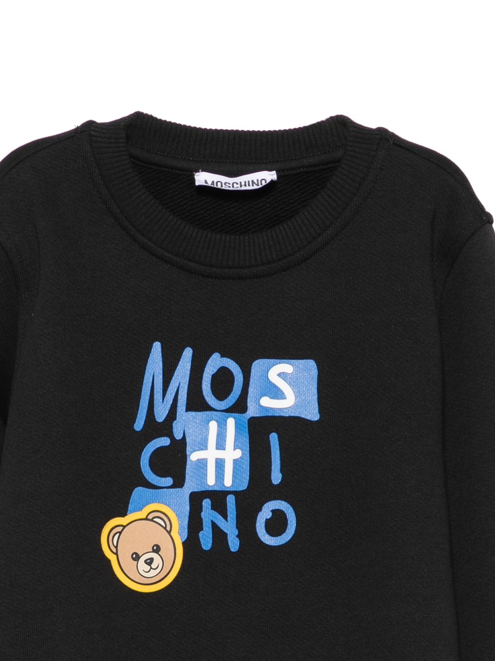 Felpa per bambino Moschino Kids con stampa HZF08VLCA77 60100 MOSCHINO KIDS 