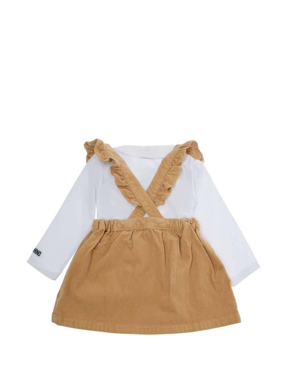 Completo per neonata Moschino Kids con salopette MDK03ILVC02 20351 MOSCHINO KIDS 