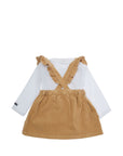 Completo per neonata Moschino Kids con salopette MDK03ILVC02 20351 MOSCHINO KIDS 