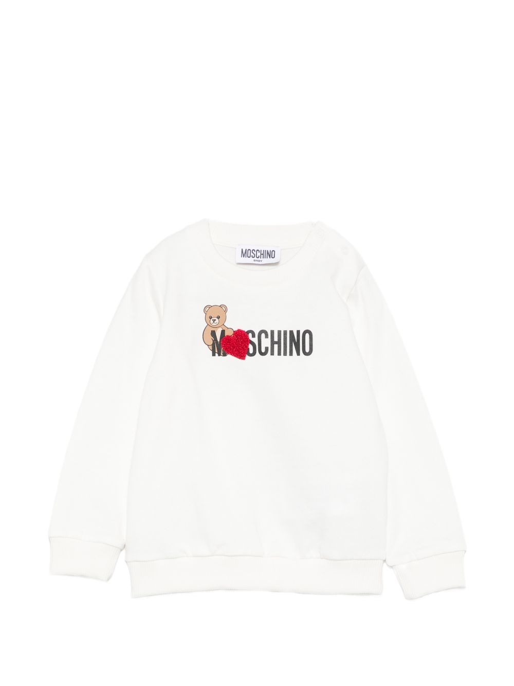 Felpa per neonata Moschino Kids con stampa MHF02KLCA40 10063 MOSCHINO KIDS 