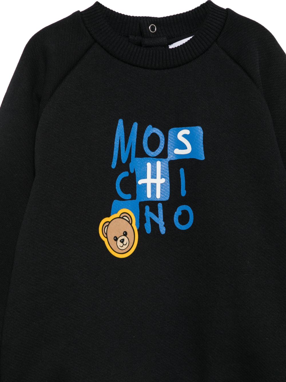 Felpa per neonato Moschino Kids con stampa MUF06ELCA77 60100 MOSCHINO KIDS 
