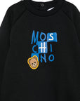 Felpa per neonato Moschino Kids con stampa MUF06ELCA77 60100 MOSCHINO KIDS 