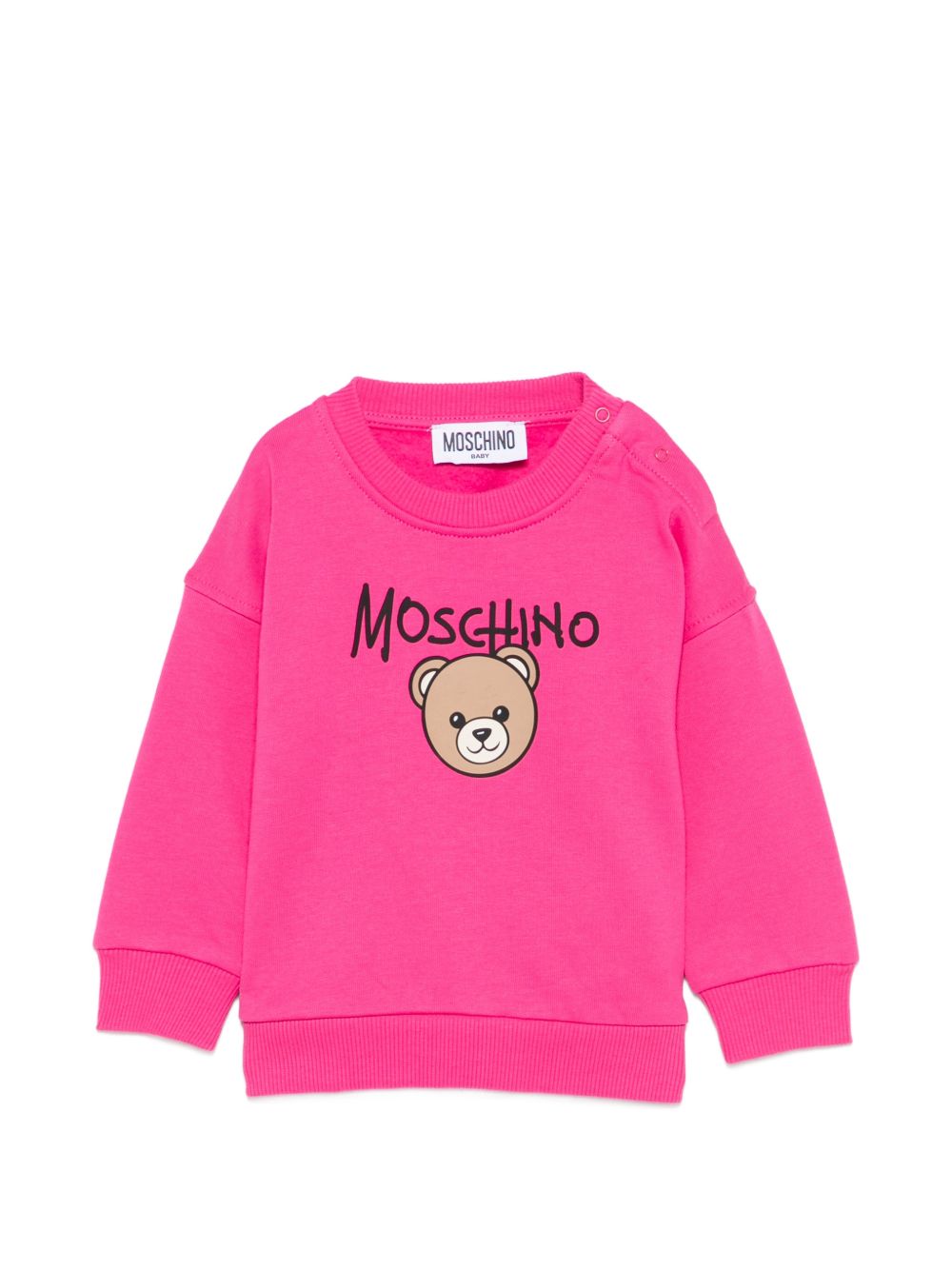 Felpa per neonata Moschino Kids con stampa MUF06HLCA83 51450 MOSCHINO KIDS 