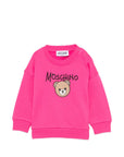 Felpa per neonata Moschino Kids con stampa MUF06HLCA83 51450 MOSCHINO KIDS 