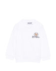 Felpa per neonato Moschino Kids con stampa MUF06JLCA83 10101 MOSCHINO KIDS 
