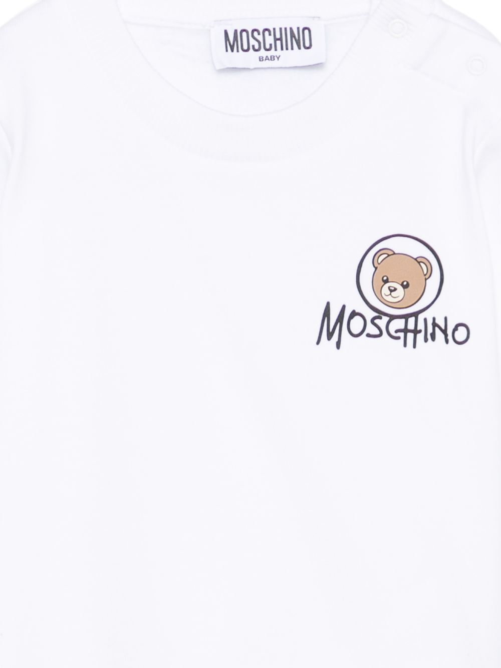 Felpa per neonato Moschino Kids con stampa MUF06JLCA83 10101 MOSCHINO KIDS 
