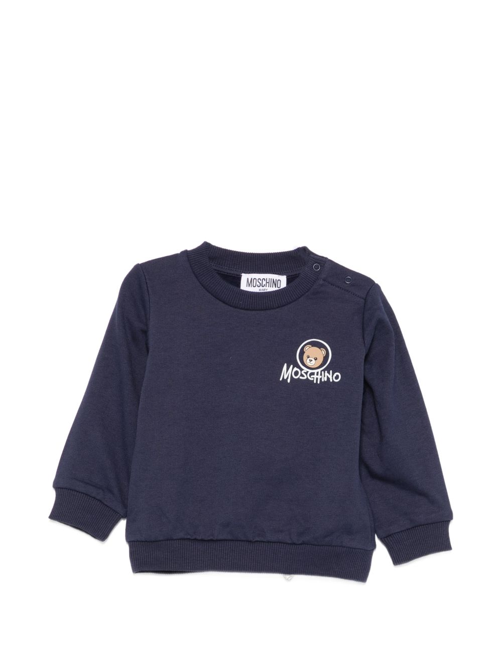 Felpa per neonato Moschino Kids con stampa MUF06JLCA83 40016 MOSCHINO KIDS 