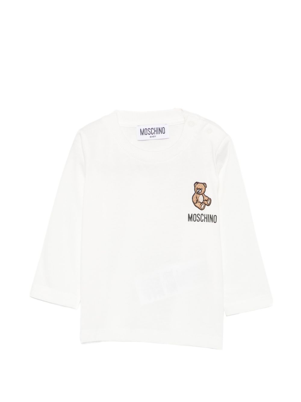 T-shirt per neonato Moschino Kids con ricamo MUO01DLAA10 10063 MOSCHINO KIDS 