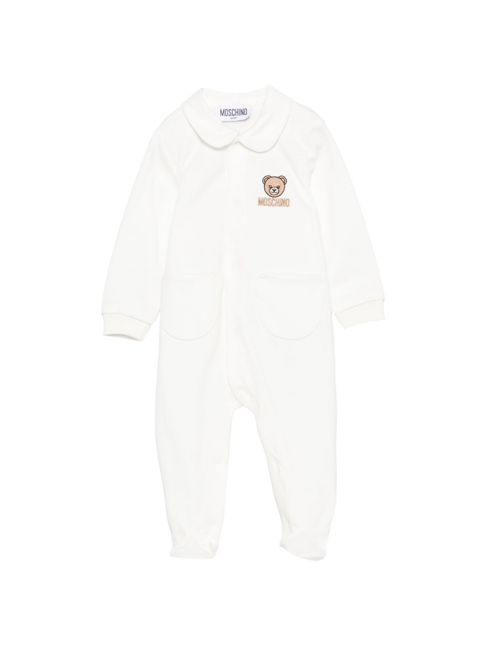 Tutina per neonata Moschino Kids con ricamo MUY09DLCA40 10063 MOSCHINO KIDS 