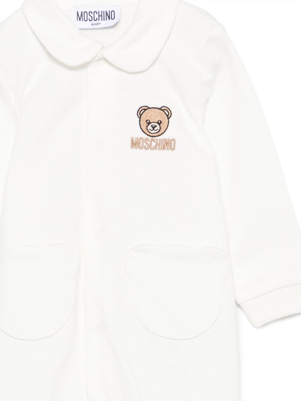 Tutina per neonata Moschino Kids con ricamo MUY09DLCA40 10063 MOSCHINO KIDS 