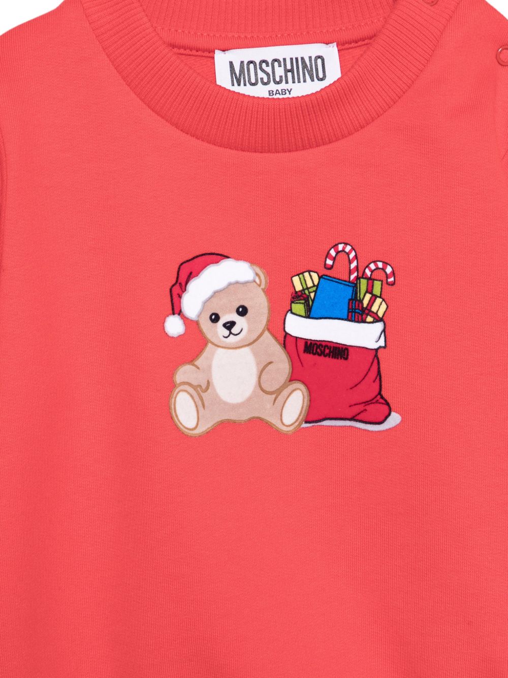 Felpa per neonato Moschino Kids con teddy MZF060LCA61 50109 MOSCHINO KIDS 
