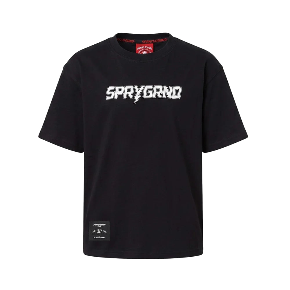 T-shirt per bambino Sprayground Kids con logo SPY1512 BLK SPRAYGROUND KIDS 