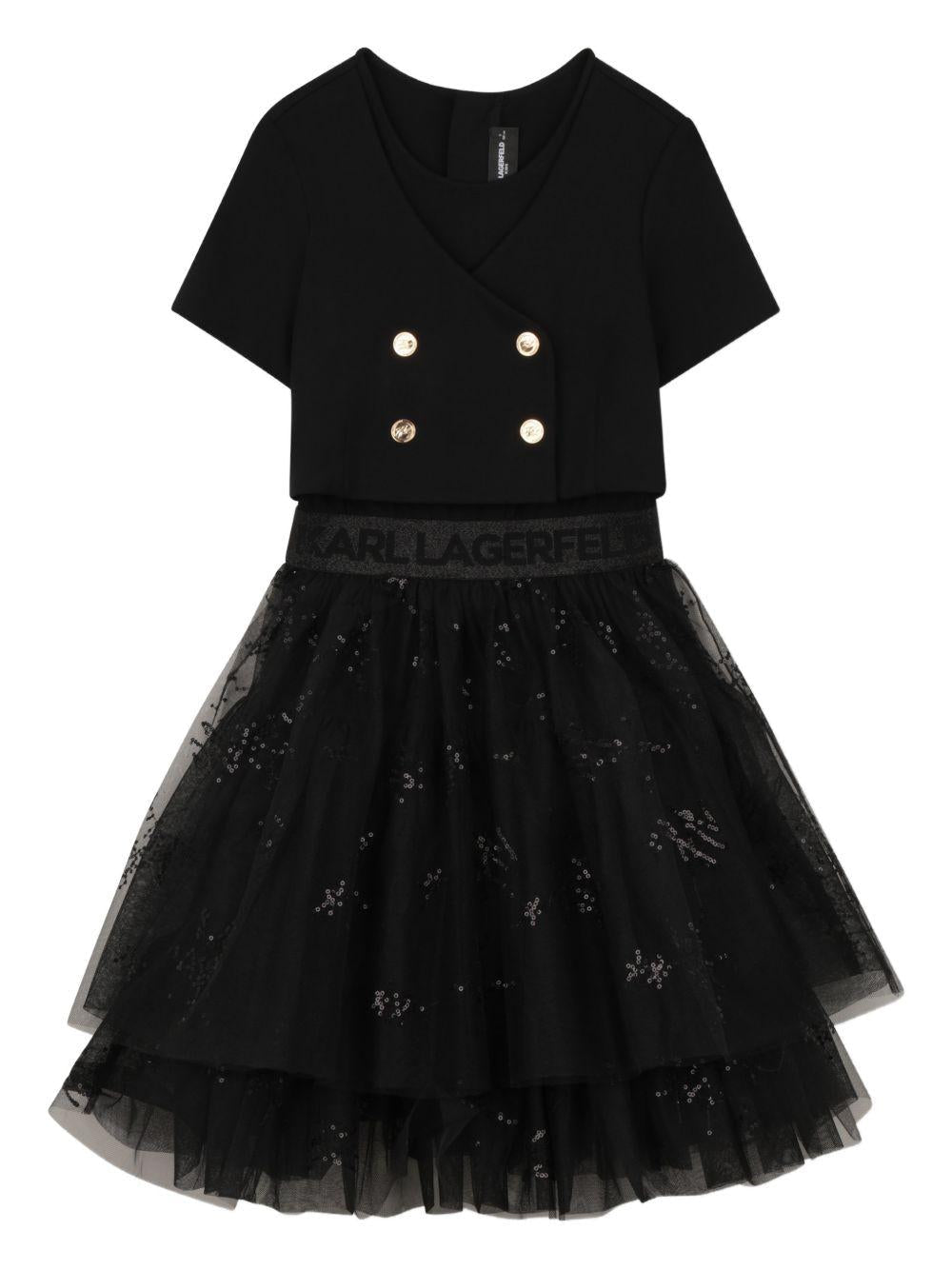 Abito per bambina Karl Lagerfeld Kids con balze - Ninna Nanna