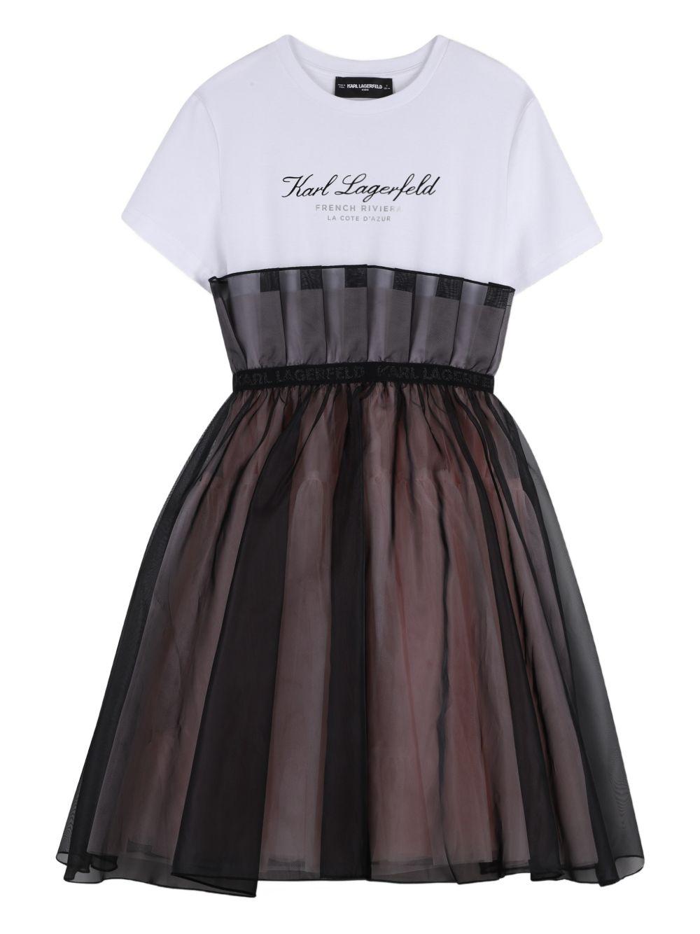 Abito per bambina Karl Lagerfeld Kids con logo - Ninna Nanna