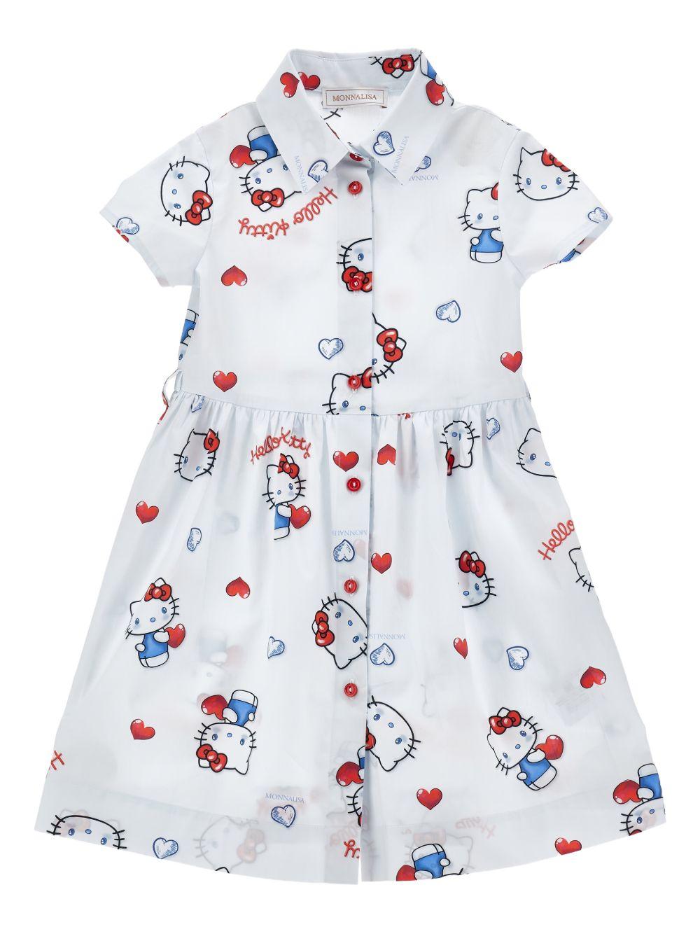 Abito per bambina Monnalisa con stampa - Ninna Nanna