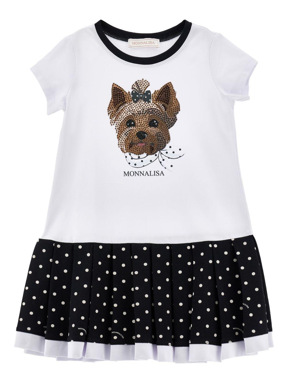 Abito per bambina Monnalisa con stampa - Ninna Nanna