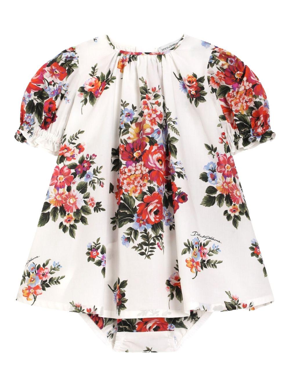 Abito per neonata Dolce & Gabbana Kids floreale - Ninna Nanna