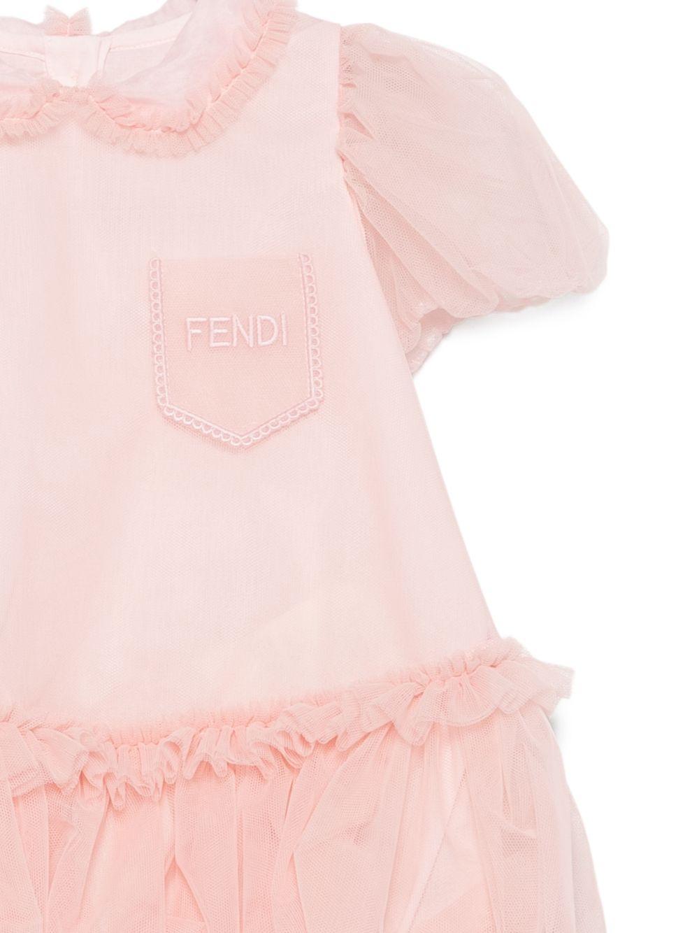 Abito per neonata Fendi Kids con rouches - Ninna Nanna