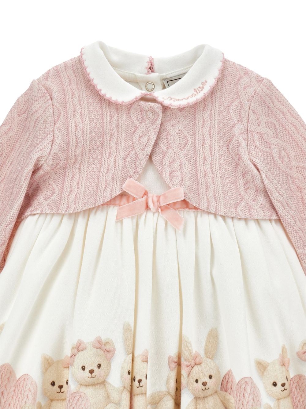 Abito per neonata Monnalisa con cardigan - Ninna Nanna