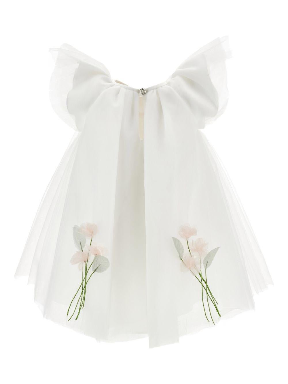 Abito per neonata Monnalisa con fiori - Ninna Nanna