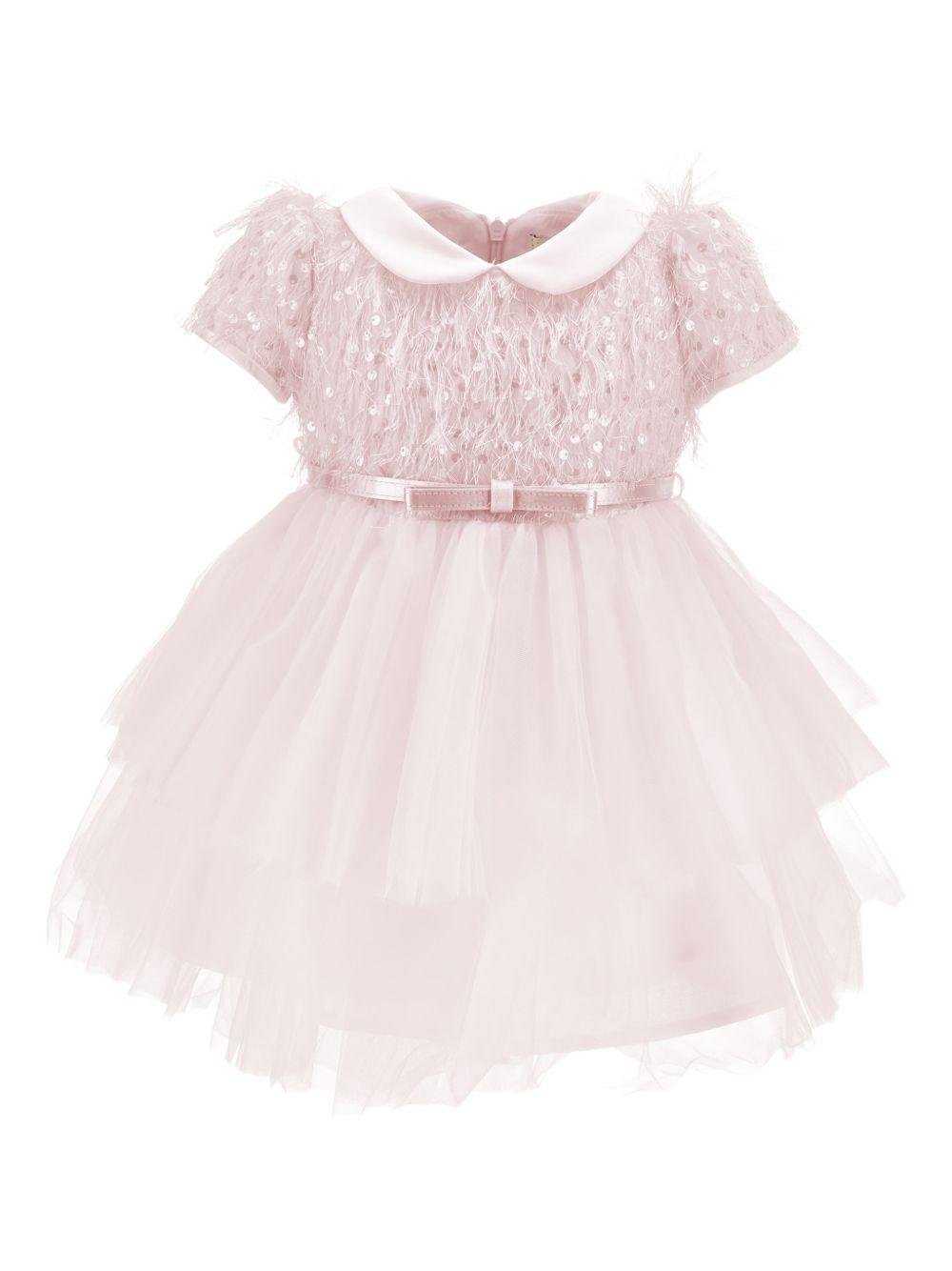 Abito per neonata Monnalisa con paillettes - Ninna Nanna