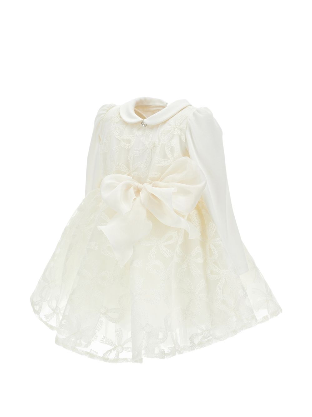 Abito per neonata Monnalisa in tulle ricamato - Ninna Nanna