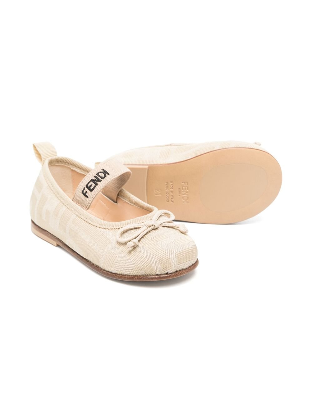 Ballerine per neonata Fendi Kids monogramm - Ninna Nanna