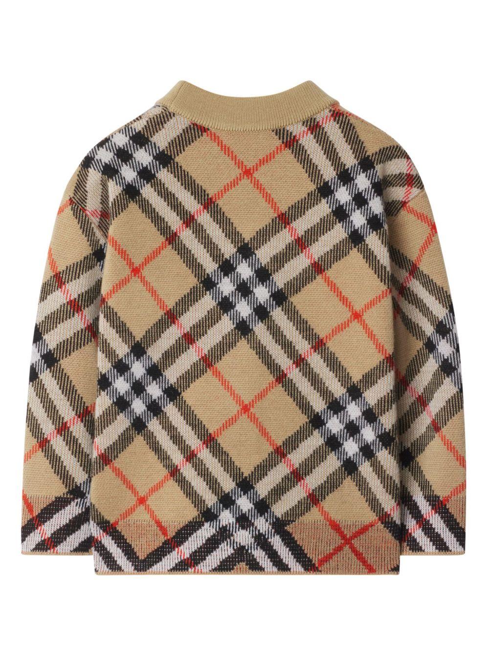 Burberry Kids cardigan in check - Ninna Nanna